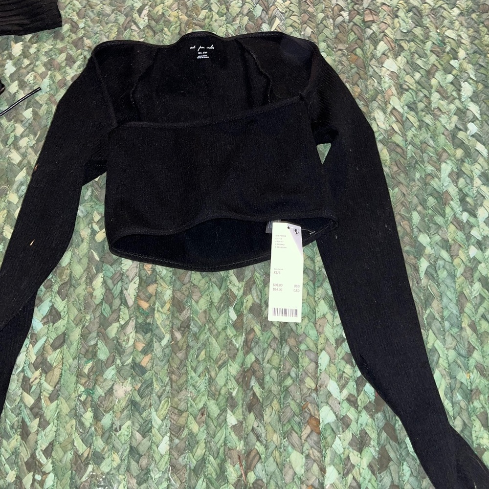 NEW cropped black urban outfitters  top